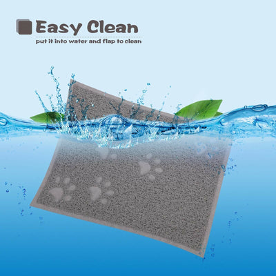 Silicone Absorbent Waterproof Pet Feeding Mat 12"x16" (Paw / Rectangle Shape)