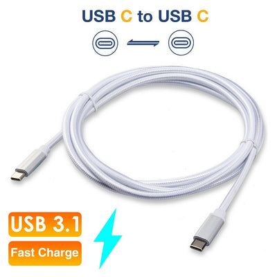 [3A,60W Fast Charging] Type-C to C Charger Braided Cable for Macbook Air/Pro 13"