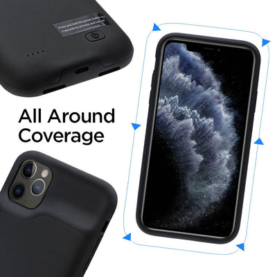 iPhone 12 Pro / 12 High Capacity [6500mAh] Battery Case & 2.5D HD Tempered Glass