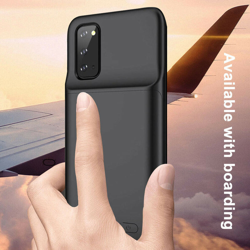 For Galaxy S20+ S20Ultra 6000mAh Rechargeable External Battery Pack Charger Case