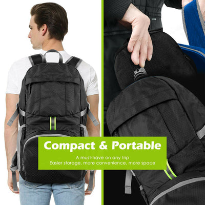 Large Capacity Waterproof Anti-Theft School Backpack Travel Casual & Carabiner