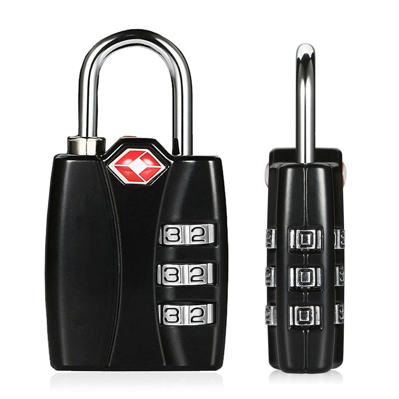 TSA Luggage Locks - 3 Digit Combination Steel Padlocks for Suitcases & Baggage