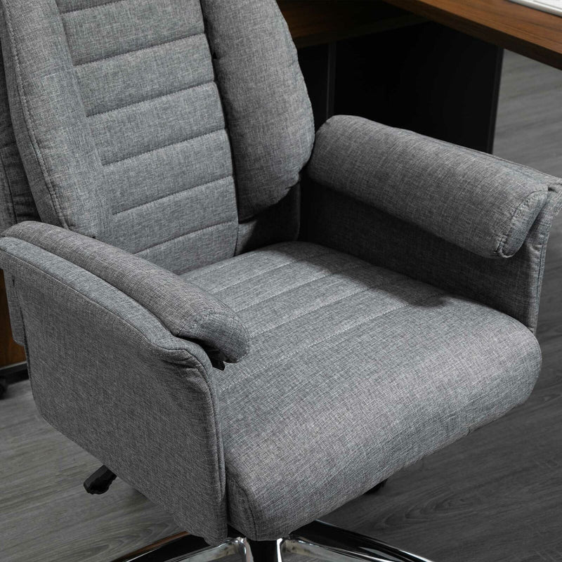 Executive Chair Office High Back Padded Swivel Computer Seat Ergonomic Grey