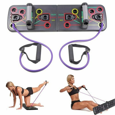 9 in 1 Push Up Rack Training Board System Fitness Workout Gym Exercise Stands CA