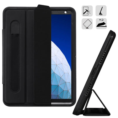 Rugged Protective Trifold Stand Case w/ Pencil Holder for iPad 7th 10.2" 2019