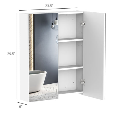 Wall Mount Bathroom Medicine Cabinet with Mirror, Storage Organizer with Shelf