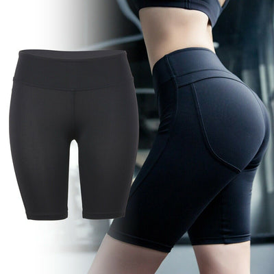 1/2-Packs Women's Quick-DRY High Waist Spandex Compression Exercise Shorts
