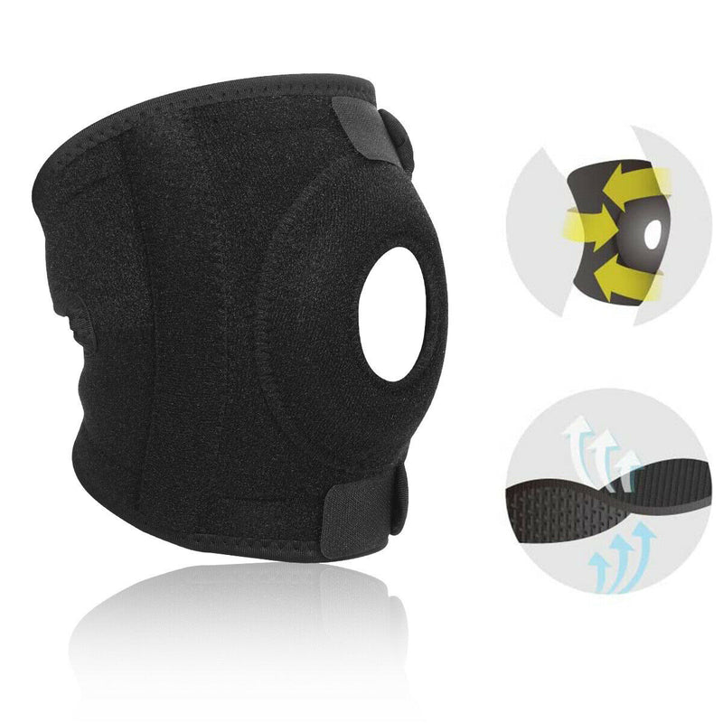 KNEE BRACE PATELLA SUPPORT NEOPRENE STABILISING BELT ADJUSTABLE STRAP, 1/2 PIECE