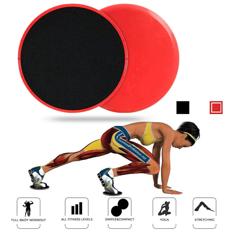 2PCS Core Exercise Sliders - Dual Sided Gliding Discs for Home Fitness Workout