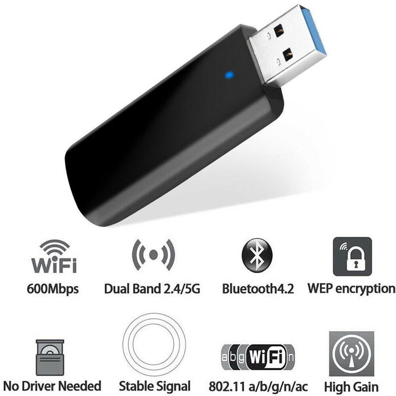 [Super Speed AC 1300Mbps] Long Range Wifi USB 3.0 Dual Band 5G/2.4G Wifi Dongle