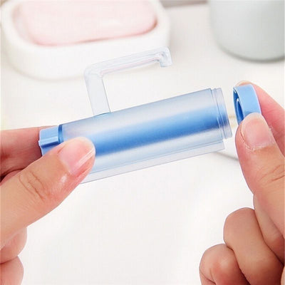 Toothpaste Dispenser Rolling Squeezer Holder Suction Plastic Tube Hanging Hook K