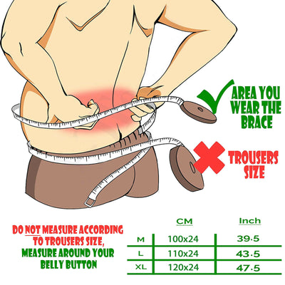 Ergonomic Design & Breathable Lumbar Support Belt Lumbosacral Back Brace, M L XL