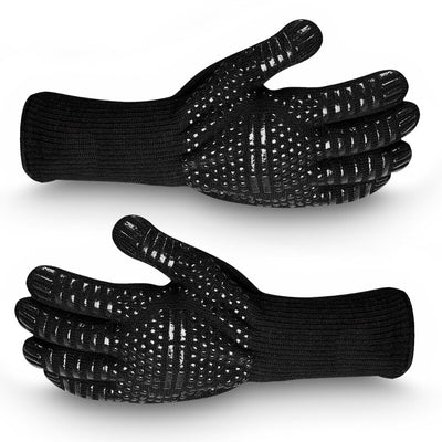 High Dexterity Extreme Heat Resistant BBQ Gloves for Handling Hot Food, Black CA