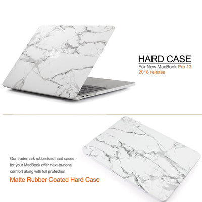 MacBook Pro 13" A2289/A2251/A2159/A1989/A1706 Plastic Hard Shell (White Marble)