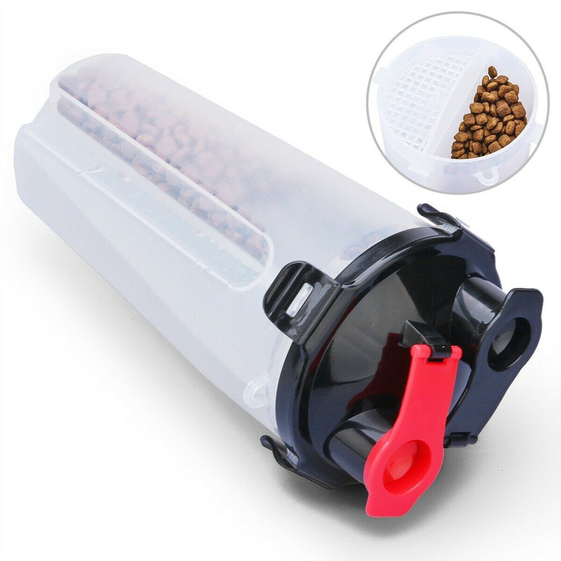 [2-CHAMBER DESIGN] Pet Food Container with Collapsible Dog Bowls for Dogs Cats