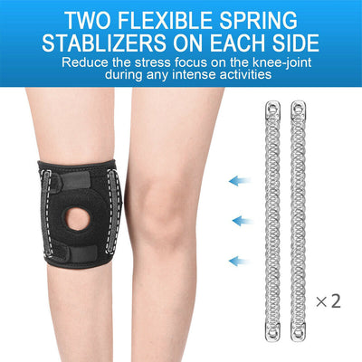 KNEE BRACE PATELLA SUPPORT NEOPRENE STABILISING BELT ADJUSTABLE STRAP, 1/2 PIECE