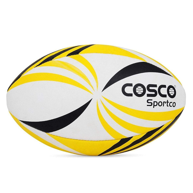 Standard Rubber Synthetic Durable Rugby Ball With Needle Toss &amp; Kick PracticeCA