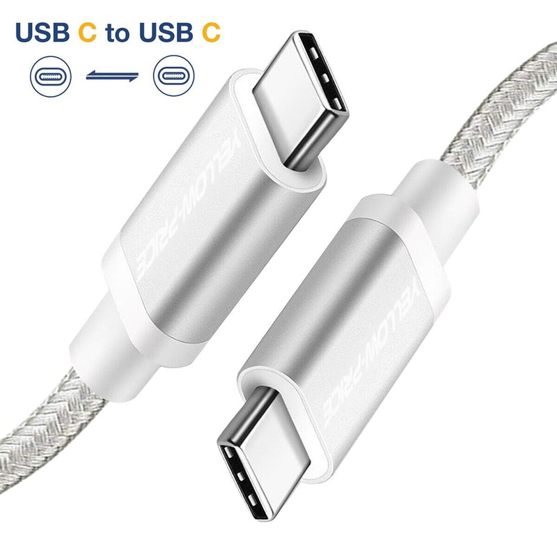 Thunderbolt 3 Compatible Nylon Braided USB C to USB C Cable Increased Durability