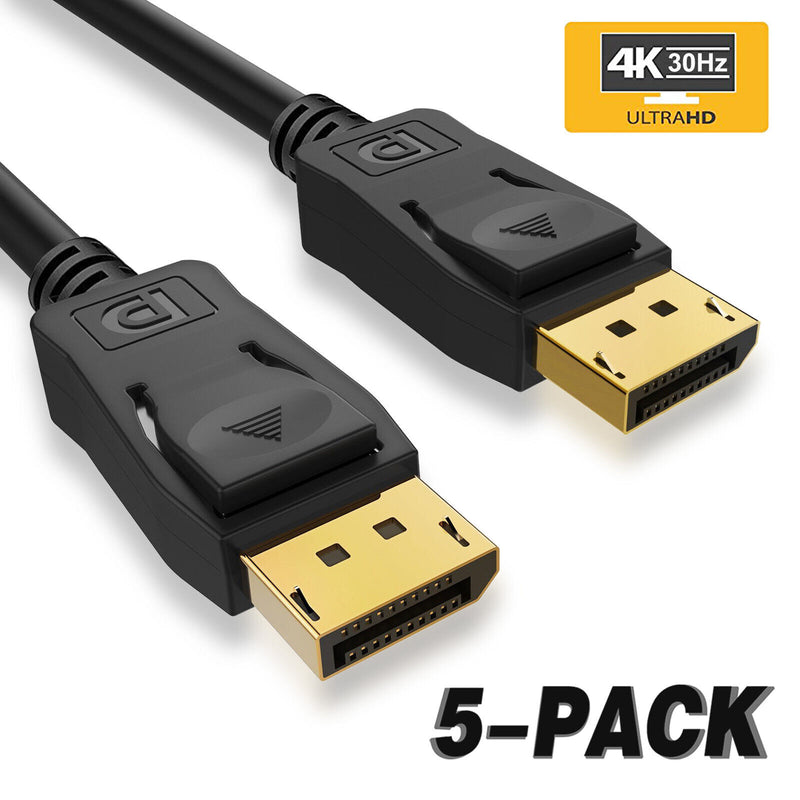 DisplayPort to DisplayPort Cable, DP to DP, 4K Resolution, High Spped, 6FT Black