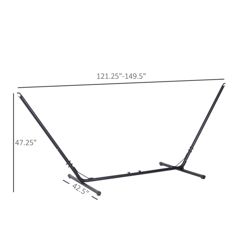 10-13ft Adjustable Weather Resistant Steel Hammock Cot Stand - Frame Only