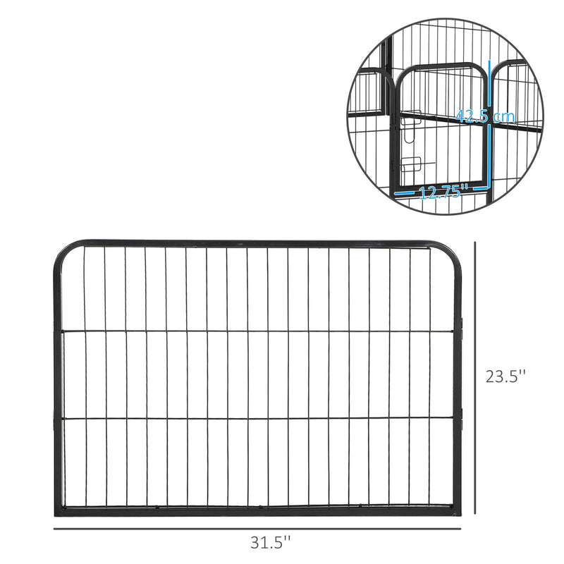 Heavy Duty Pet Playpen Dog Exercise Pen Cat Fence Black 8 Panel 24" 32" 39.4"