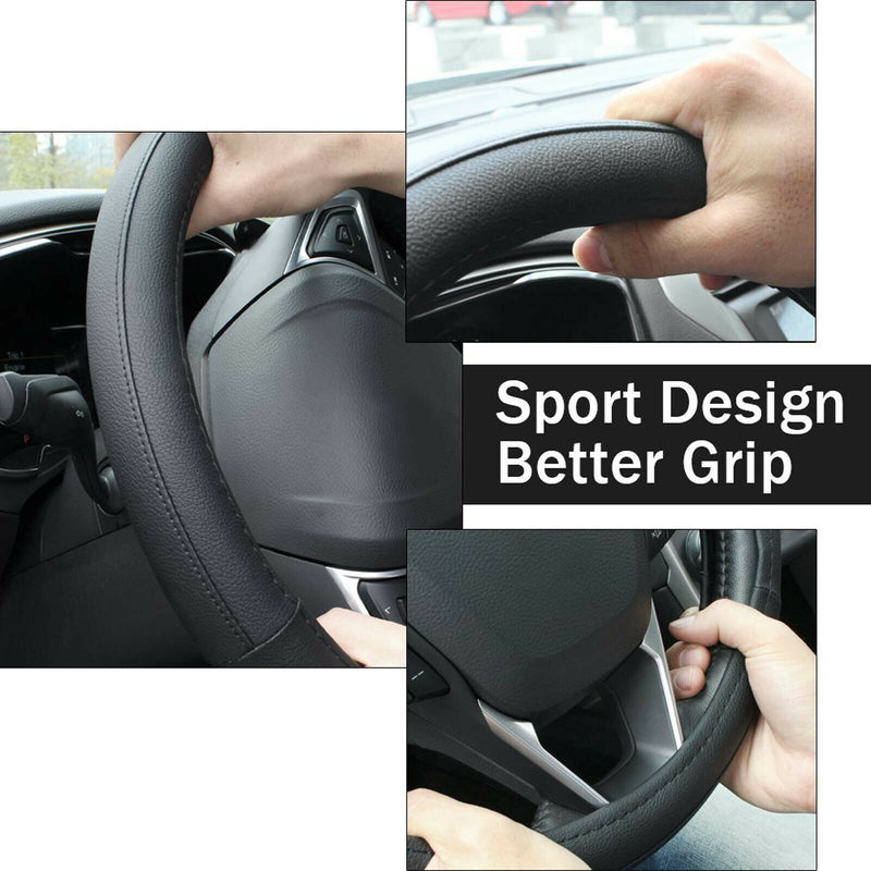 Heat Insulation Ensuring Safety Microfiber Leather Auto Car Steering Wheel Cover