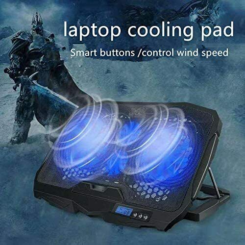 Stable & Sturdy & Silent Laptop Cooling Pad, 4 Heights Adjustment, 2 USB Port CA