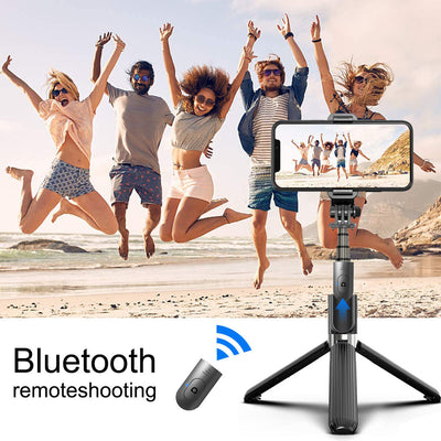 3 in 1 Mini Extendable Bluetooth Selfie Stick Tripod for iPhone 12/11/Xs/XR/8/7