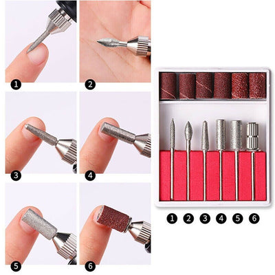 Electric Nail Drill Bits Tool Set Machine Acrylic Art Manicure Pen Shaper Kit CA