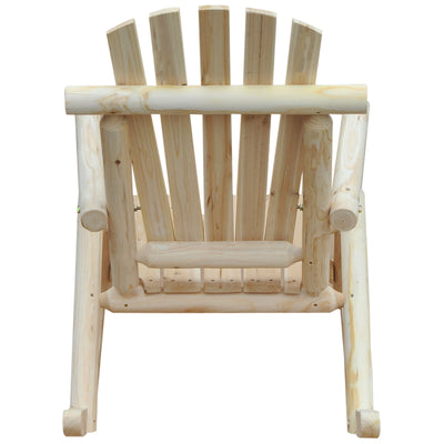 Outdoor Rustic Single Rocking Chair Adirondack Patio, Garden Chair, Burlywood