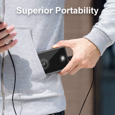 Power Bank 10000mAh [Cable&Wireless Version] with Type-C Micro Input, LCD Screen