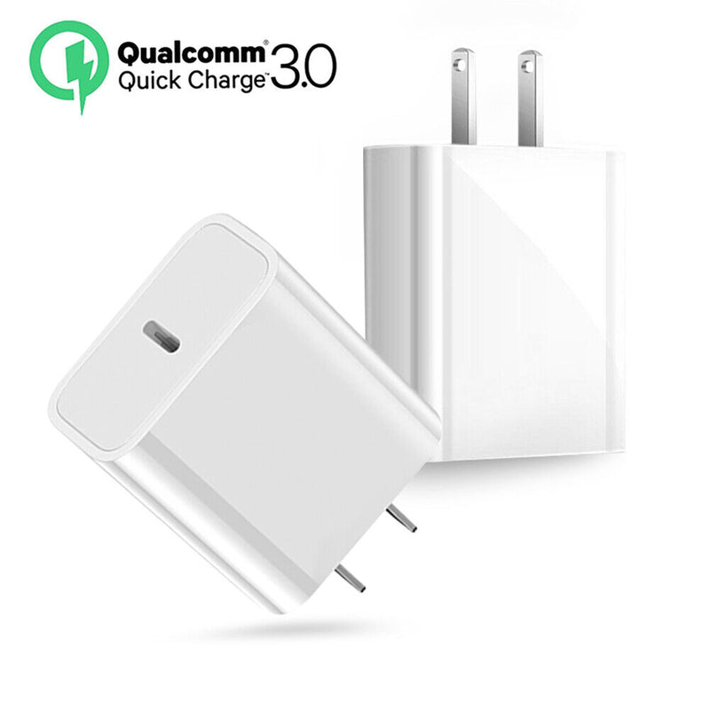 PD 18W USB-C Fast Charging Wall Charger- UL Certified For iPhone 11 / Pro / Max