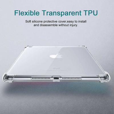 Shockproof Clear TPU Case Back Cover+Screen Protector for iPad 10.2 9th Gen 2021