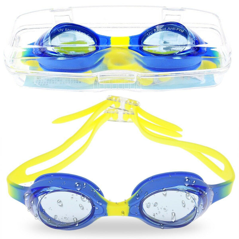 Kids Swim Goggles - UV Protection, Anti-Fog, HD Clear Lenses & Adjustable Strap