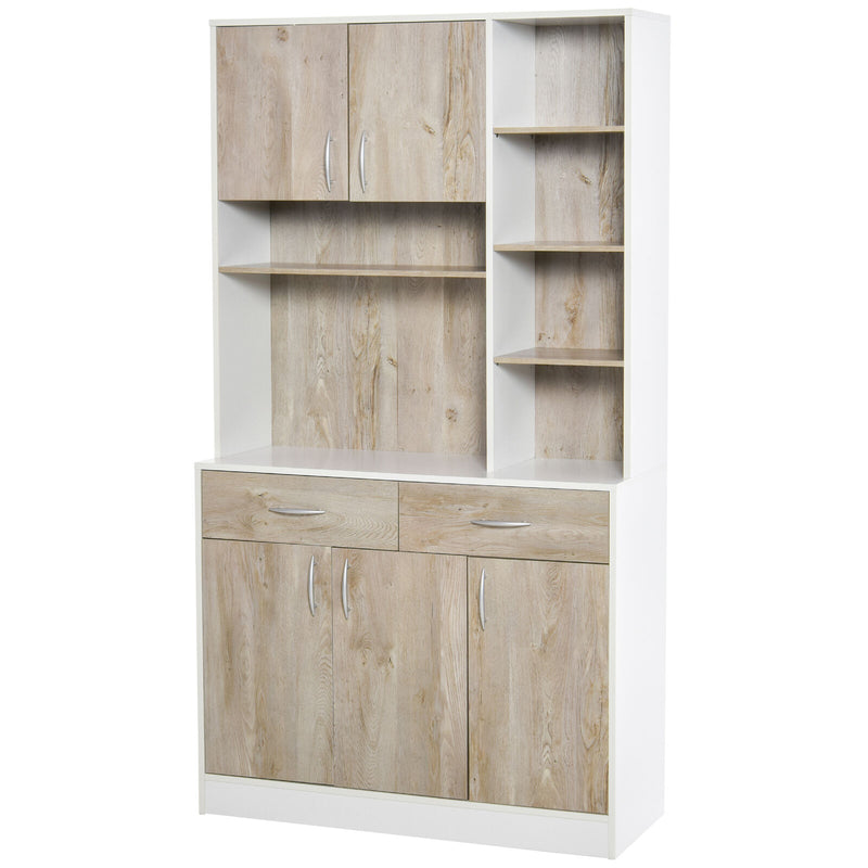 Kitchen Cupboad with Hutch Multi Storage Cabinet Sideboard with Drawers