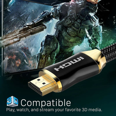 4K High Speed HDMI 2.0 Cable, 3D, UHD, HDR, 1080p, 2160p, Ethernet, Audio Return