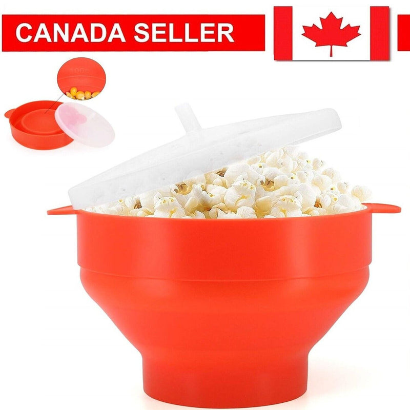 Microwave Oven Silicone Popcorn Popper Maker Basket Collapsible BPA Free CA