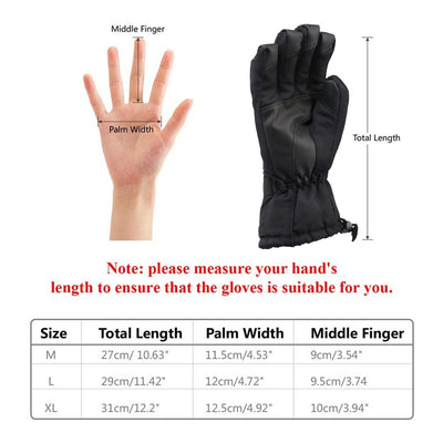 Comfortable Warm Heated Skiing & Snowboard Gloves for Winter Outdoor Activities