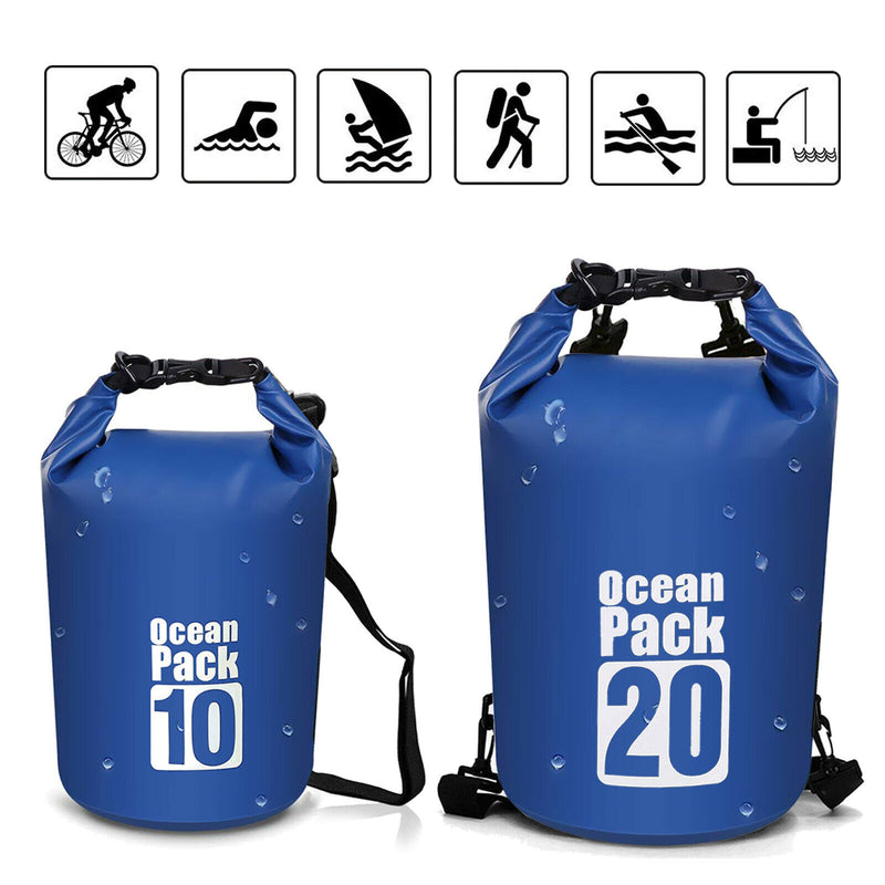 Ultra Lightweight & Airtight Waterproof Floating Dry Bag - 10L and 20L Sizes