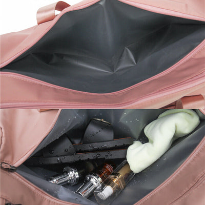 Gym Duffle Bag w/ Shoe Compartment & Wet Pocket - Water Resistant, Lightweight