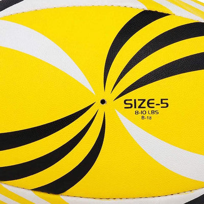 Standard Rubber Synthetic Durable Rugby Ball With Needle Toss &amp; Kick PracticeCA