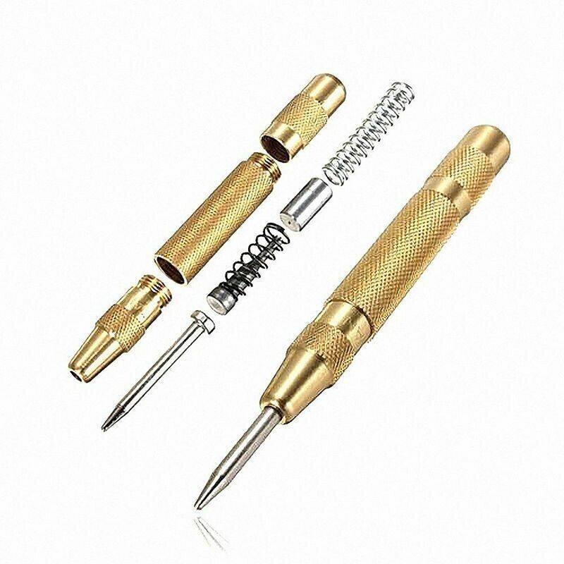 5&apos;&apos; Strike Spring Loaded Marking Starting Holes Tool Automatic Center Pin Punch