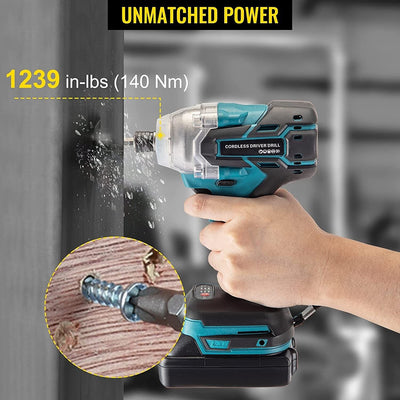 Electric Impact Wrench Screwdriver Cordless Brushless Power Tool for Makita