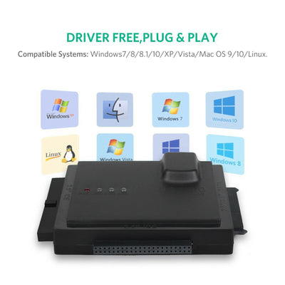 USB3.0 to IDE SATA Converter External Hard Drive Adapter Kit for 2.5/3.5 HDD/SSD