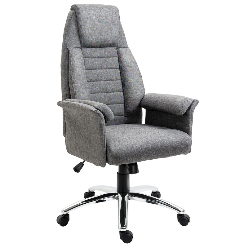 Executive Chair Office High Back Padded Swivel Computer Seat Ergonomic Grey