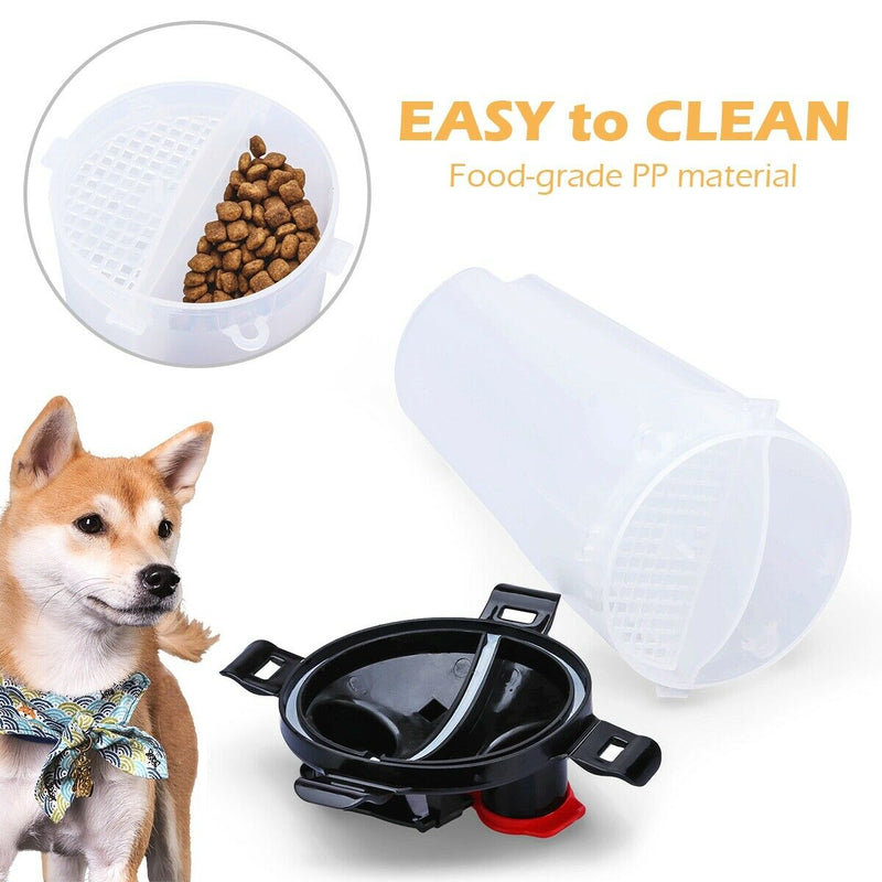 Leak Proof Portable Dog Container with 2 Bowls-Big Capacity & Food Grade Plastic