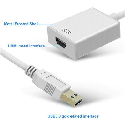 Converter USB 3.0 to HDMI Display Graphic Adapter For Laptop PC HD 1080P