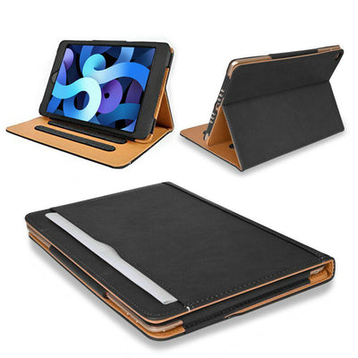 iPad Air 4th Generation 10.9" PU Leather Folding Folio Stand Case+Tempered Glass