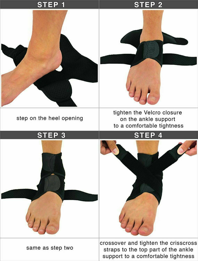 Flexible Ankle Stabilizer Support Brace Wrap Compression With Adjustable strap