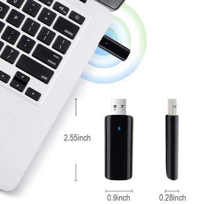 USB 3.0 Wireless WiFi Adapter, AC1300 Dual Band, 5GHz & 2.4GHZ (867Mbps/400Mbps)